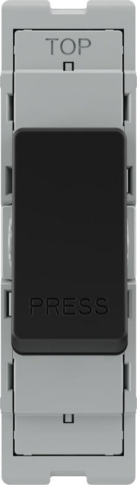 BG GridLite MFB142PR 20A 2-Way Retractive Switch Module "PRESS" - Matt Black