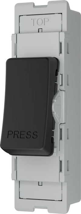 BG GridLite MFB142PR 20A 2-Way Retractive Switch Module "PRESS" - Matt Black