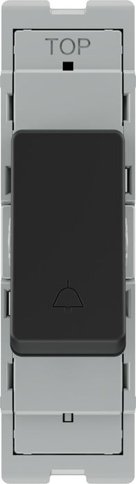 BG GridLite MFB14BELL 20A 1-Way Retractive Switch Module "Bell Symbol" - Matt Black