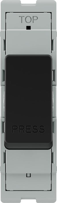 BG GridLite MFB14PR 20A 1-Way Retractive Switch Module "PRESS" - Matt Black