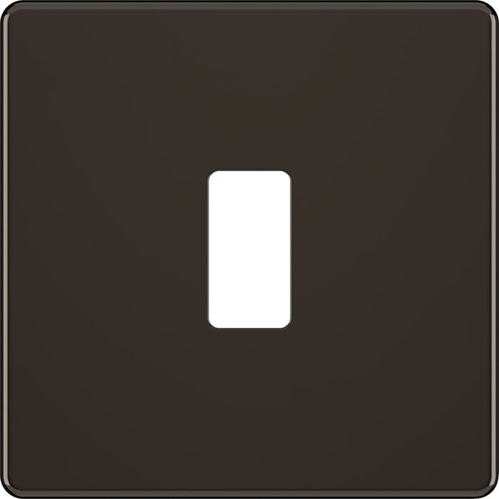 BG GridLite MFBN1 Flatplate Screwless 1G Grid Front Plate - Black Nickel