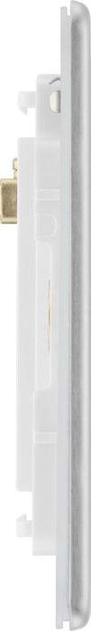 BG GridLite MFBS1 Flatplate Screwless 1G Grid Front Plate - Brushed Steel