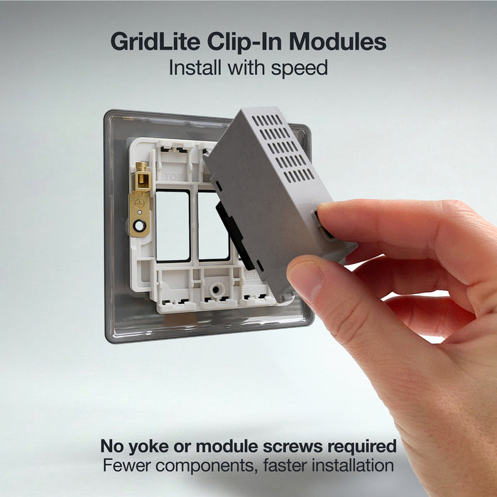 BG GridLite MFBUSBC20B 20W USB-C Module - Matt Black