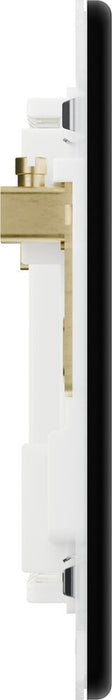 BG GridLite MFFB6 Flatplate Screwless 6G Grid Front Plate - Matt Black