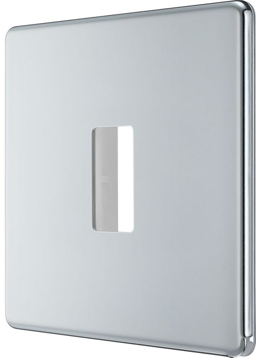 BG GridLite MFPC1 Flatplate Screwless 1G Grid Front Plate - Polished Chrome