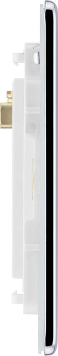 BG GridLite MFPC1 Flatplate Screwless 1G Grid Front Plate - Polished Chrome