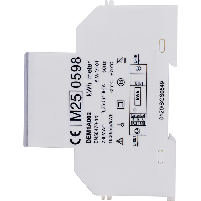 BG MID100A 100A MID Approved Meter - Single Module