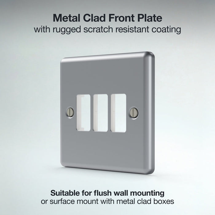 BG GridLite MMC3 Metal Clad 3G Grid Front Plate