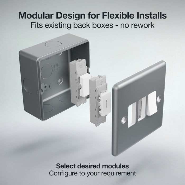 BG GridLite MMC3 Metal Clad 3G Grid Front Plate