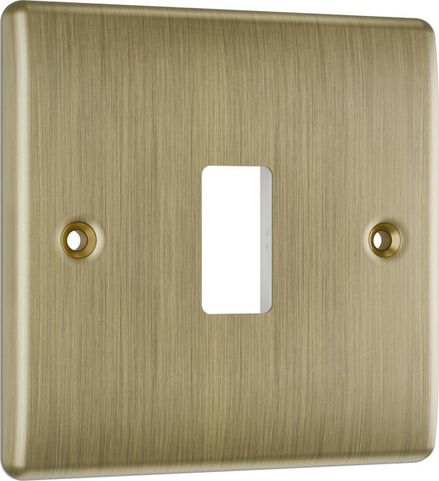 BG GridLite MNAB1 Nexus Metal 1G Grid Front Plate - Antique Brass