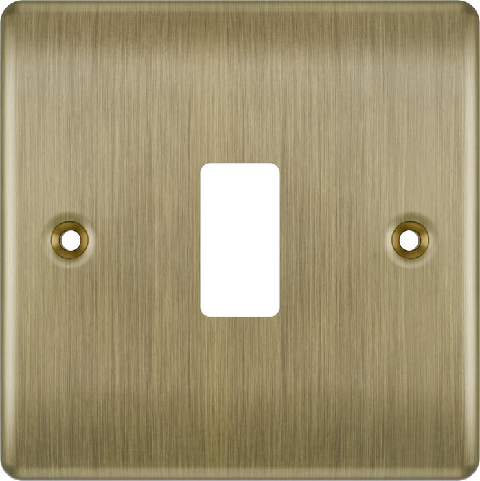 BG GridLite MNAB1 Nexus Metal 1G Grid Front Plate - Antique Brass