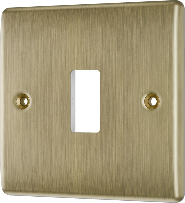 BG GridLite MNAB1 Nexus Metal 1G Grid Front Plate - Antique Brass