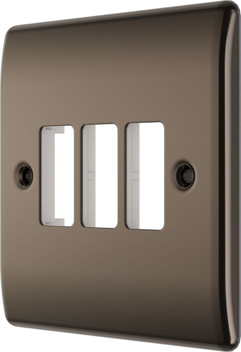 BG GridLite MNBN3 Nexus Metal 3G Grid Front Plate - Black Nickel