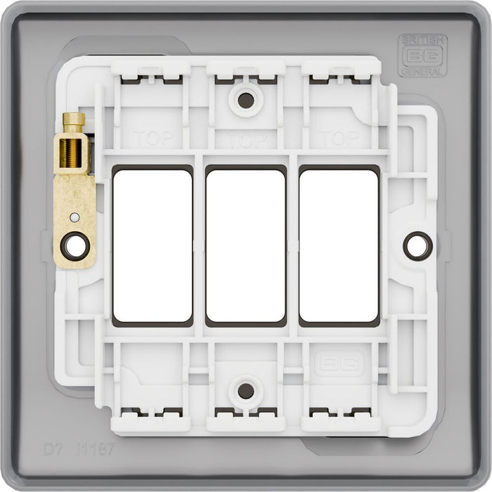 BG GridLite MNBN3 Nexus Metal 3G Grid Front Plate - Black Nickel
