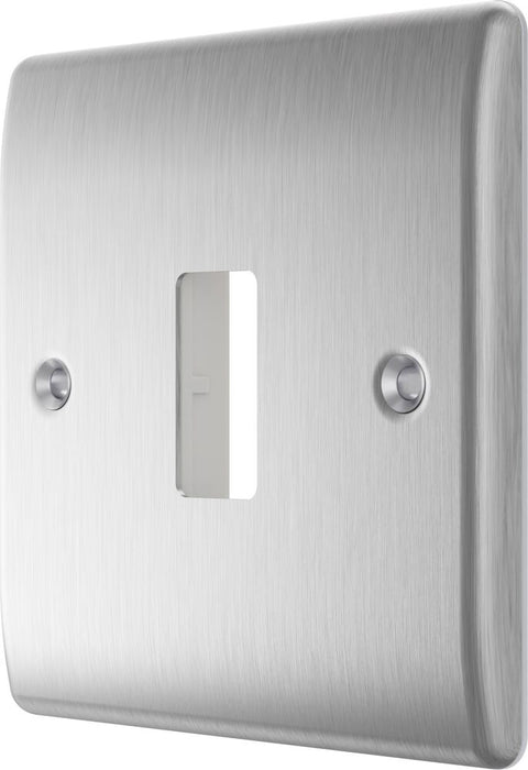 BG GridLite MNBS1 Nexus Metal 1G Grid Front Plate - Brushed Steel