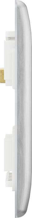 BG GridLite MNBS3 Nexus Metal 3G Grid Front Plate - Brushed Steel