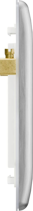 BG GridLite MNBS4 Nexus Metal 4G Grid Front Plate - Brushed Steel
