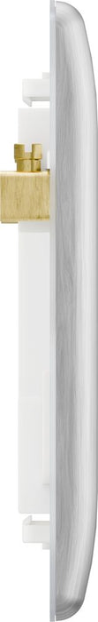 BG GridLite MNBS6 Nexus Metal 6G Grid Front Plate - Brushed Steel