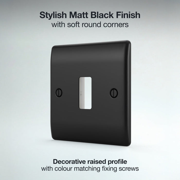 BG GridLite MNFB1 Nexus Metal 1G Grid Front Plate - Matt Black