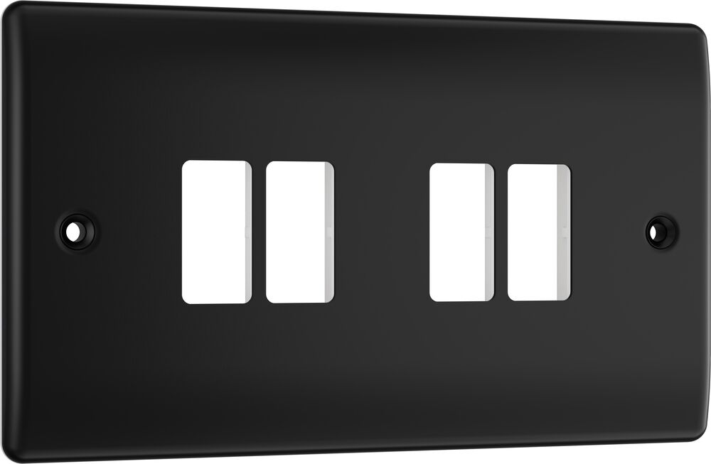 BG GridLite MNFB4 Nexus Metal 4G Grid Front Plate - Matt Black