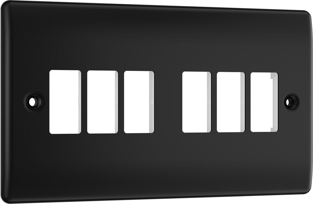 BG GridLite MNFB6 Nexus Metal 6G Grid Front Plate - Matt Black