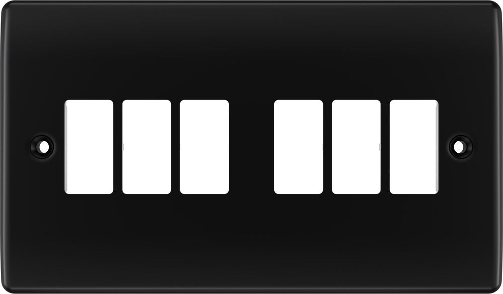 BG GridLite MNFB6 Nexus Metal 6G Grid Front Plate - Matt Black