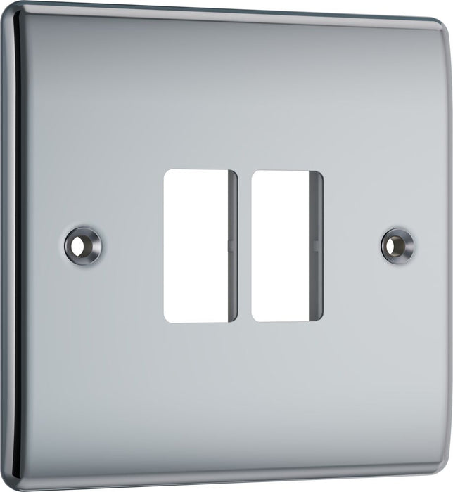 BG GridLite MNPC2 Nexus Metal 2G Grid Front Plate - Polished Chrome