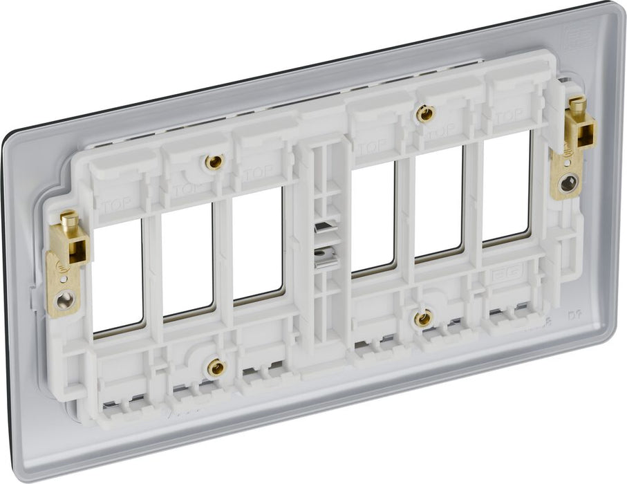 BG GridLite MNPC6 Nexus Metal 6G Grid Front Plate - Polished Chrome