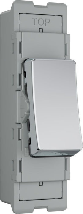 BG GridLite MPC12 20A 16AX SP 2-Way Switch Module - Polished Chrome