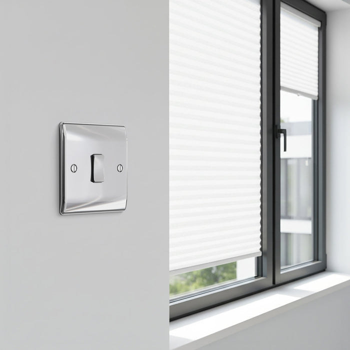 BG GridLite MPC12C 20A SP 2-Way (Centre Off) Switch Module - Polished Chrome
