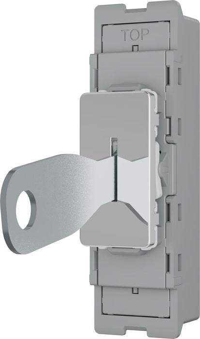 BG GridLite MPC12KY 20A 16AX SP 2-Way Key Switch Module - Polished Chrome