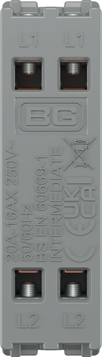 BG GridLite MPC13 20A 16AX 2-Way Intermediate Switch Module - Polished Chrome