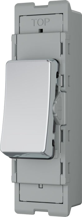 BG GridLite MPC14 20A 1-Way Retractive Switch Module - Polished Chrome