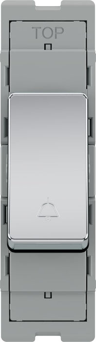 BG GridLite MPC142BELL 20A 2-Way Retractive Switch Module "Bell Symbol" - Polished Chrome