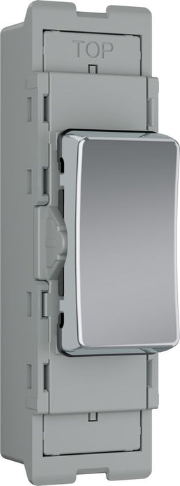 BG GridLite MPC142C 20A SP 2-Way Retractive (Centre Off) Switch Module - Polished Chrome