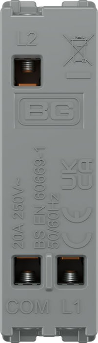 BG GridLite MPC142PR 20A 2-Way Retractive Switch Module "PRESS" - Polished Chrome