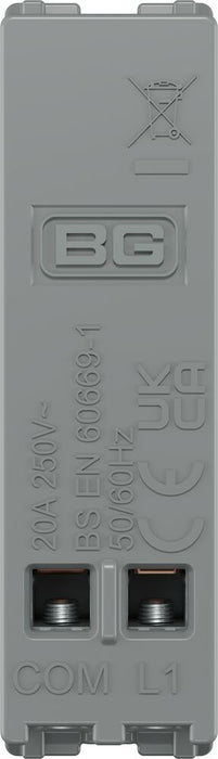 BG GridLite MPC14PR 20A 1-Way Retractive Switch Module "PRESS" - Polished Chrome