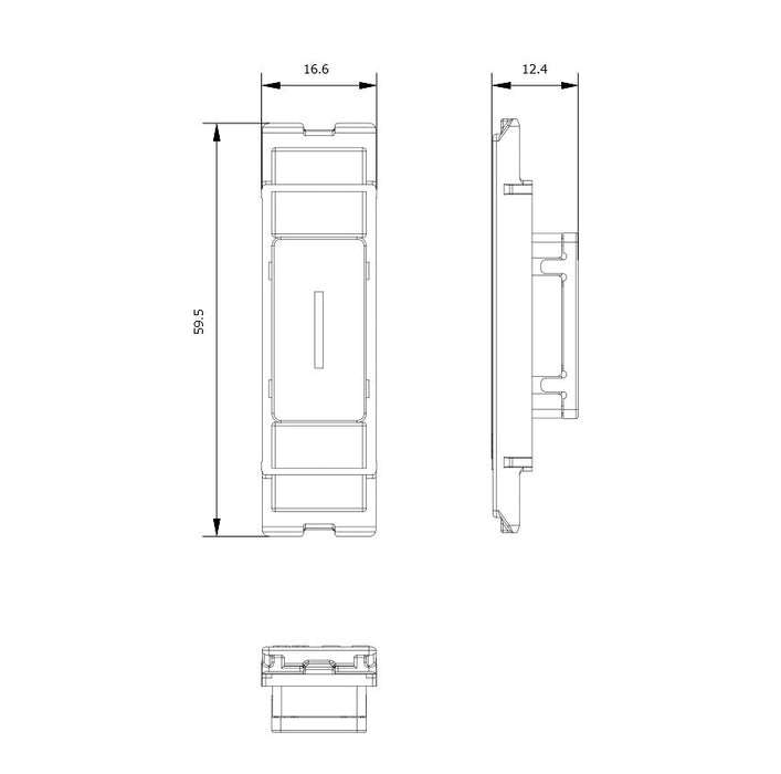BG GridLite MPCBLNK Blank Module - Polished Chrome