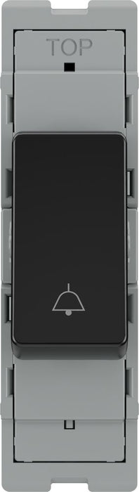 BG GridLite MPCDB14BELL Evolve 20A 1-Way Retractive Switch Module "Bell Symbol" - Black