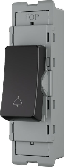 BG GridLite MPCDB14BELL Evolve 20A 1-Way Retractive Switch Module "Bell Symbol" - Black
