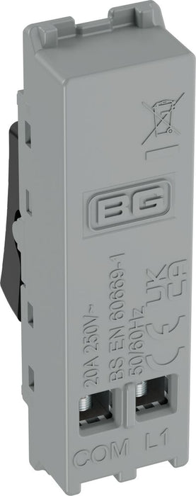 BG GridLite MPCDB14BELL Evolve 20A 1-Way Retractive Switch Module "Bell Symbol" - Black