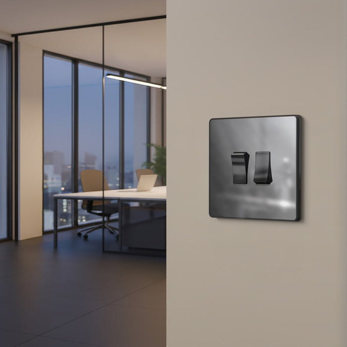 BG GridLite MPCDBC2B Evolve 2G Grid Front Plate - Black Chrome (Black)