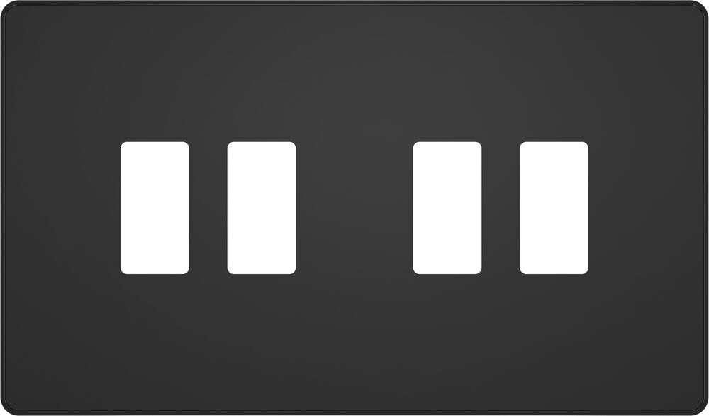 BG GridLite MPCDBC4B Evolve 4G Grid Front Plate - Black Chrome (Black)