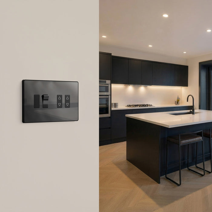 BG GridLite MPCDBC4B Evolve 4G Grid Front Plate - Black Chrome (Black)