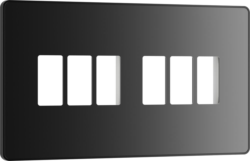 BG GridLite MPCDBC6B Evolve 6G Grid Front Plate - Black Chrome (Black)