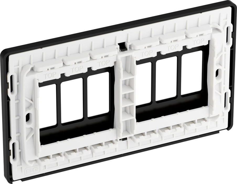 BG GridLite MPCDBC6B Evolve 6G Grid Front Plate - Black Chrome (Black)