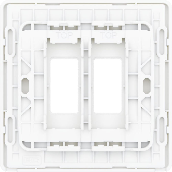 BG GridLite MPCDBS2W Evolve 2G Grid Front Plate - Brushed Steel (White)