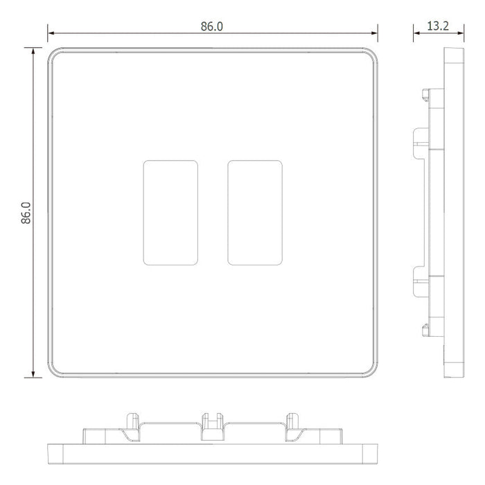 BG GridLite MPCDCL2W Evolve 2G Grid Front Plate - Pearlescent White (White)