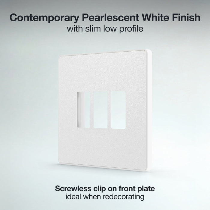 BG GridLite MPCDCL3W Evolve 3G Grid Front Plate - Pearlescent White (White)