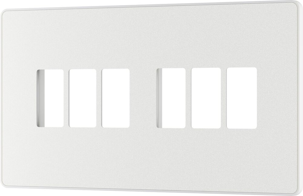 BG GridLite MPCDCL6W Evolve 6G Grid Front Plate - Pearlescent White (White)